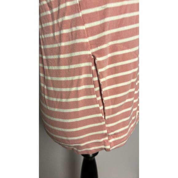 Buffalo David Britton PINK & WHITE Stripe Top Women’s Medium - Picture 5 of 7